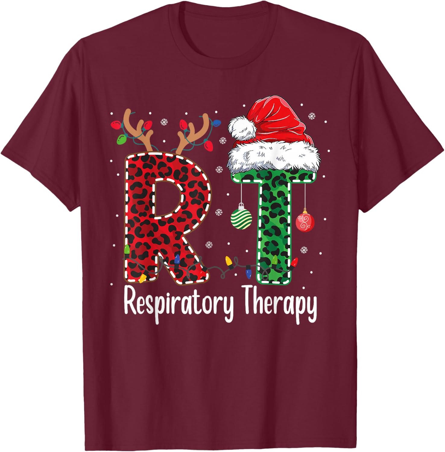 Respiratory Therapist funny christmas Future Nurse design T-Shirt - T-Shirt | Maroon