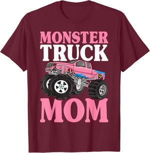 Monster Truck Mom Truck Lover Mom T-Shirt - T-Shirt | Maroon