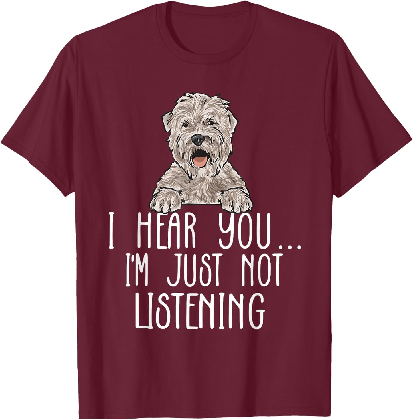Wheaten Terrier Soft Coated Wheaten Terrier T-Shirt - T-Shirt | Maroon