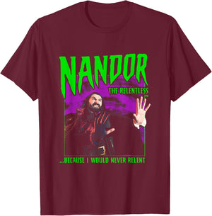 What We Do in The Shadows Nandor The Relentless T-Shirt - T-Shirt | Maroon