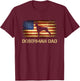 Doberman Dad Vintage American Flag Patriotic Dobermann T-Shirt - T-Shirt | Maroon