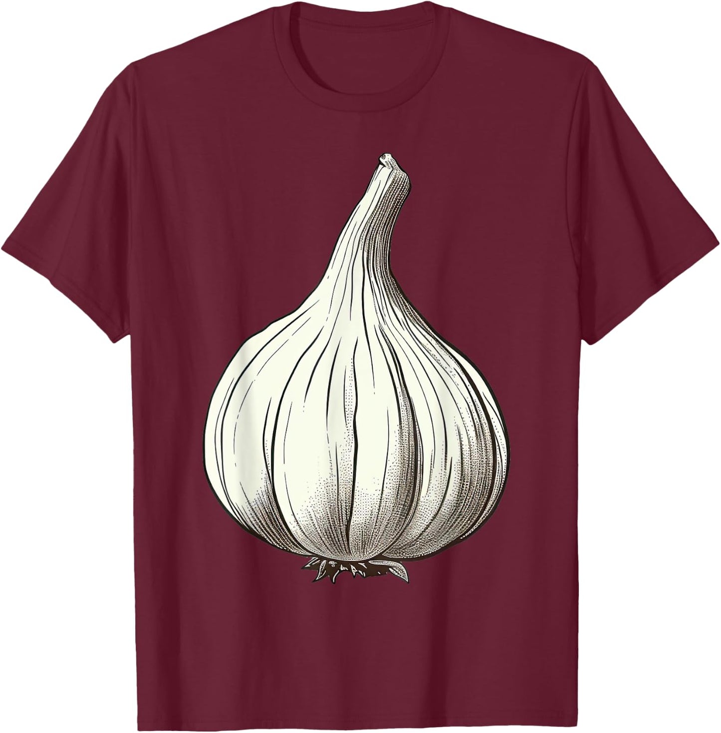 Garlic Lazy Easy Funny Matching Halloween Costume T-Shirt - T-Shirt | Maroon