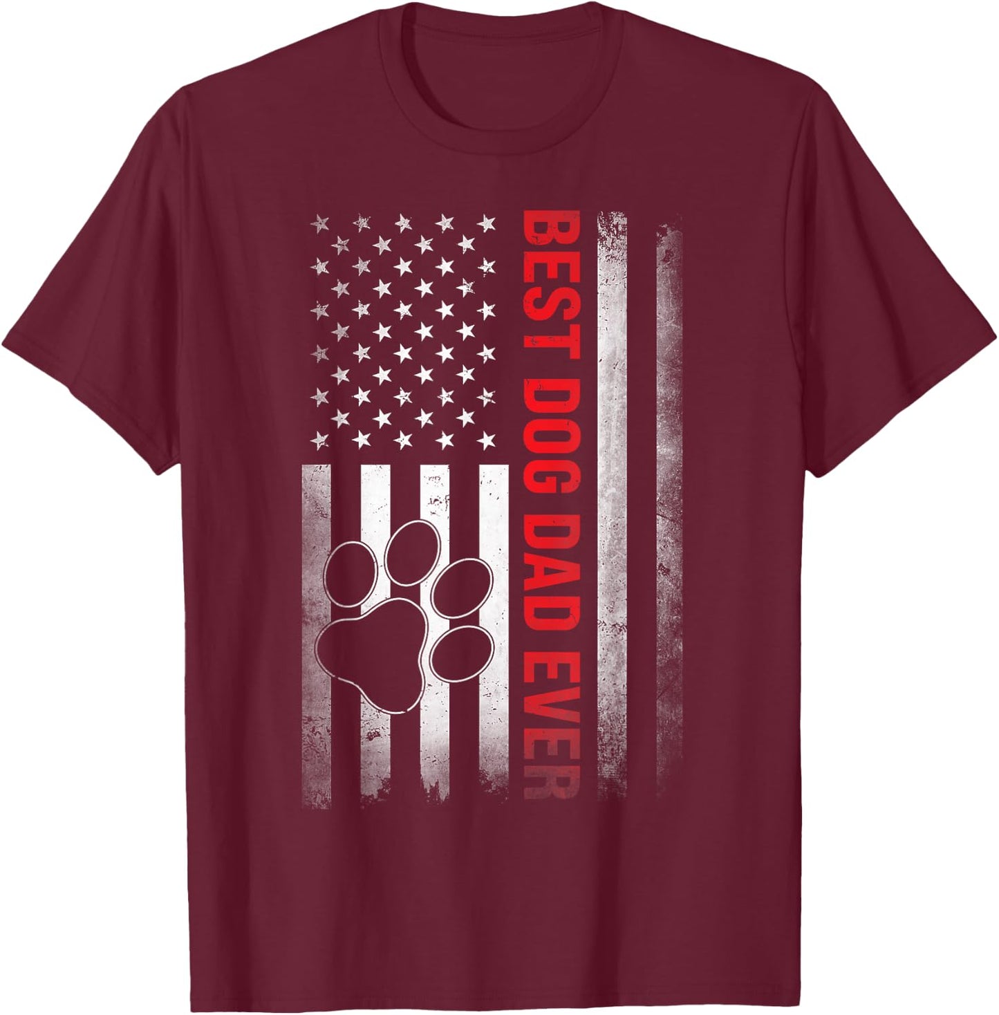 Funny Dad Fathers Day Dog Dad T-Shirt - T-Shirt | Maroon