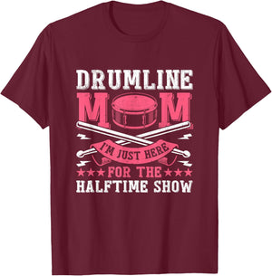 Drumline Mom - Snare Drum Drummer Marching Band Drumming T-Shirt - T-Shirt | Maroon