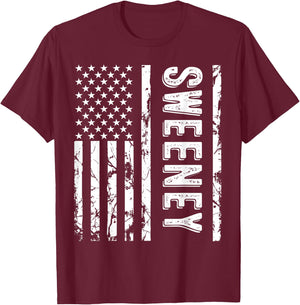 Sweeney Last Name Funny Surname Team Sweeney Family Reunion T-Shirt - T-Shirt | Maroon