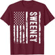 Sweeney Last Name Funny Surname Team Sweeney Family Reunion T-Shirt - T-Shirt | Maroon