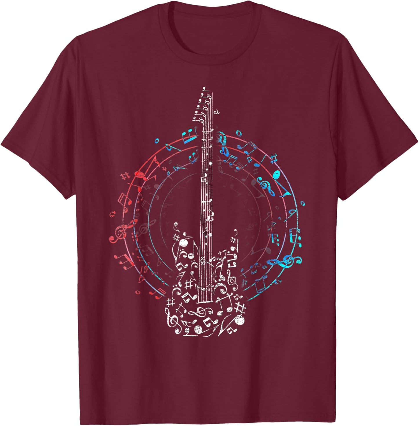 Clef as a guitar T-Shirt - T-Shirt | Maroon