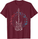 Clef as a guitar T-Shirt - T-Shirt | Maroon