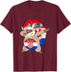 Hrvatska Hedgehog Croatian Soccer Team Croatian Flag Croatia T-Shirt - T-Shirt | Maroon