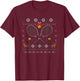 Tennis Racket Ugly Christmas Sweater Ball Sports Player T-Shirt - T-Shirt | Maroon