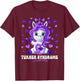 Turner Syndrome Awareness Month Purple Ribbon Unicorn T-Shirt - T-Shirt | Maroon