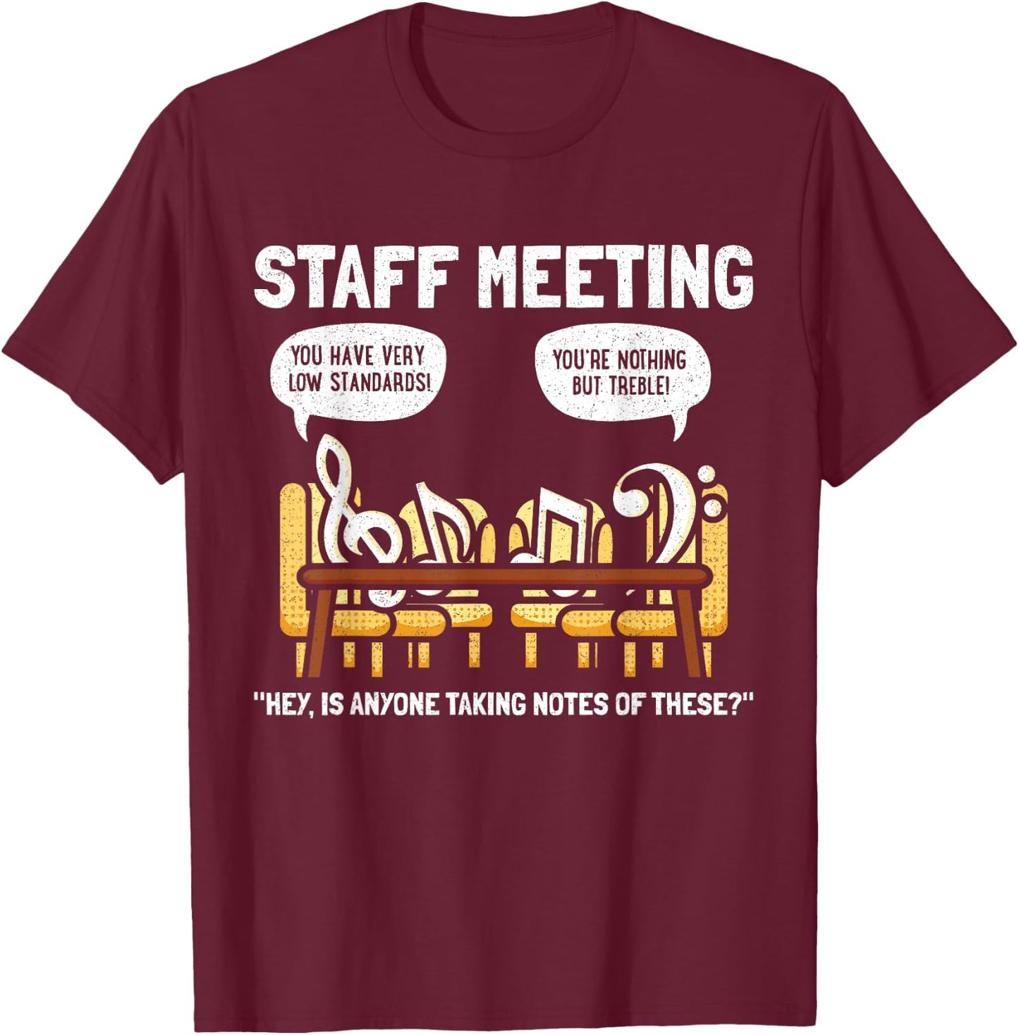 Music Theory Musician Music Teacher Funny Musical Notes Women Girls Kids T-Shirt - T-Shirt | Maroon