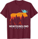 Newfoundland Canada Vintage Pride Souvenir Moose Nature T-Shirt - T-Shirt | Maroon