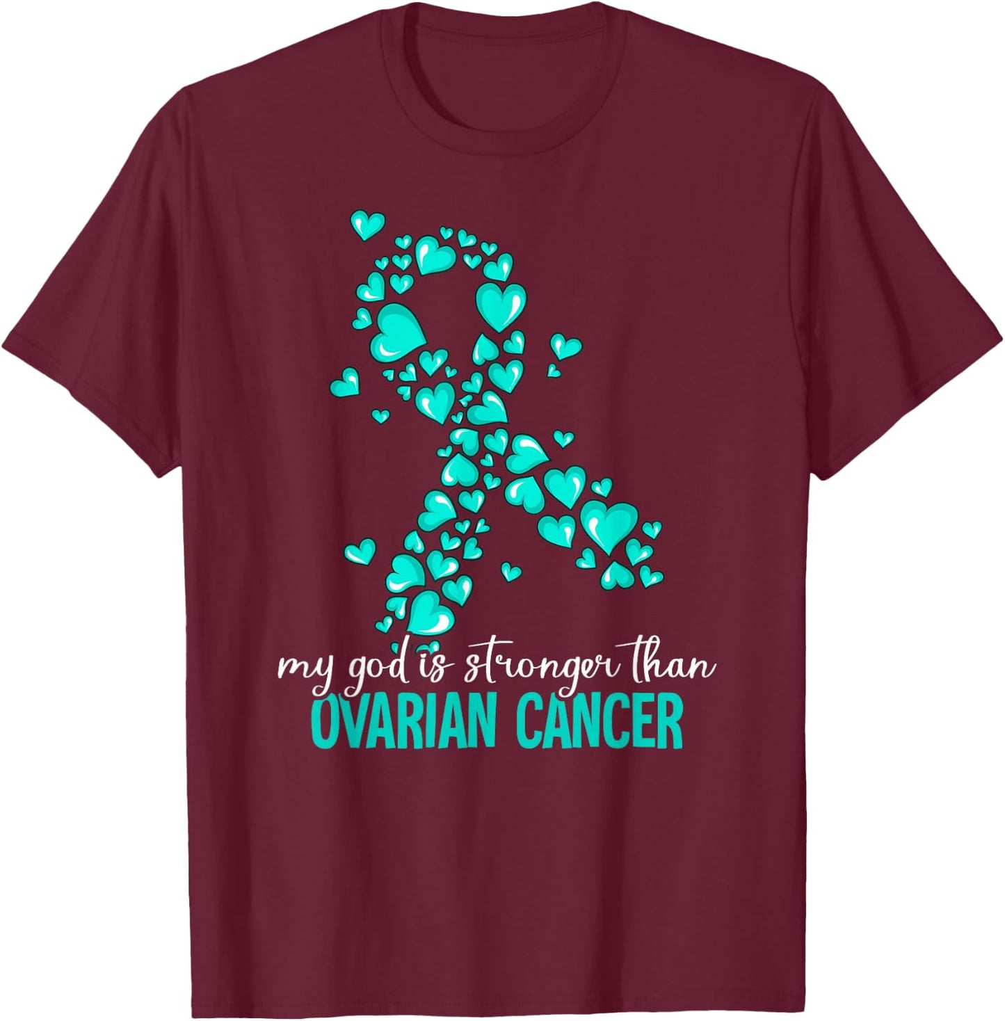 Ovarian Cancer Awareness T-Shirt - T-Shirt | Maroon