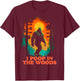 I Poop In the Woods Funny Bigfoot Hiking Sasquatch Retro T-Shirt - T-Shirt | Maroon