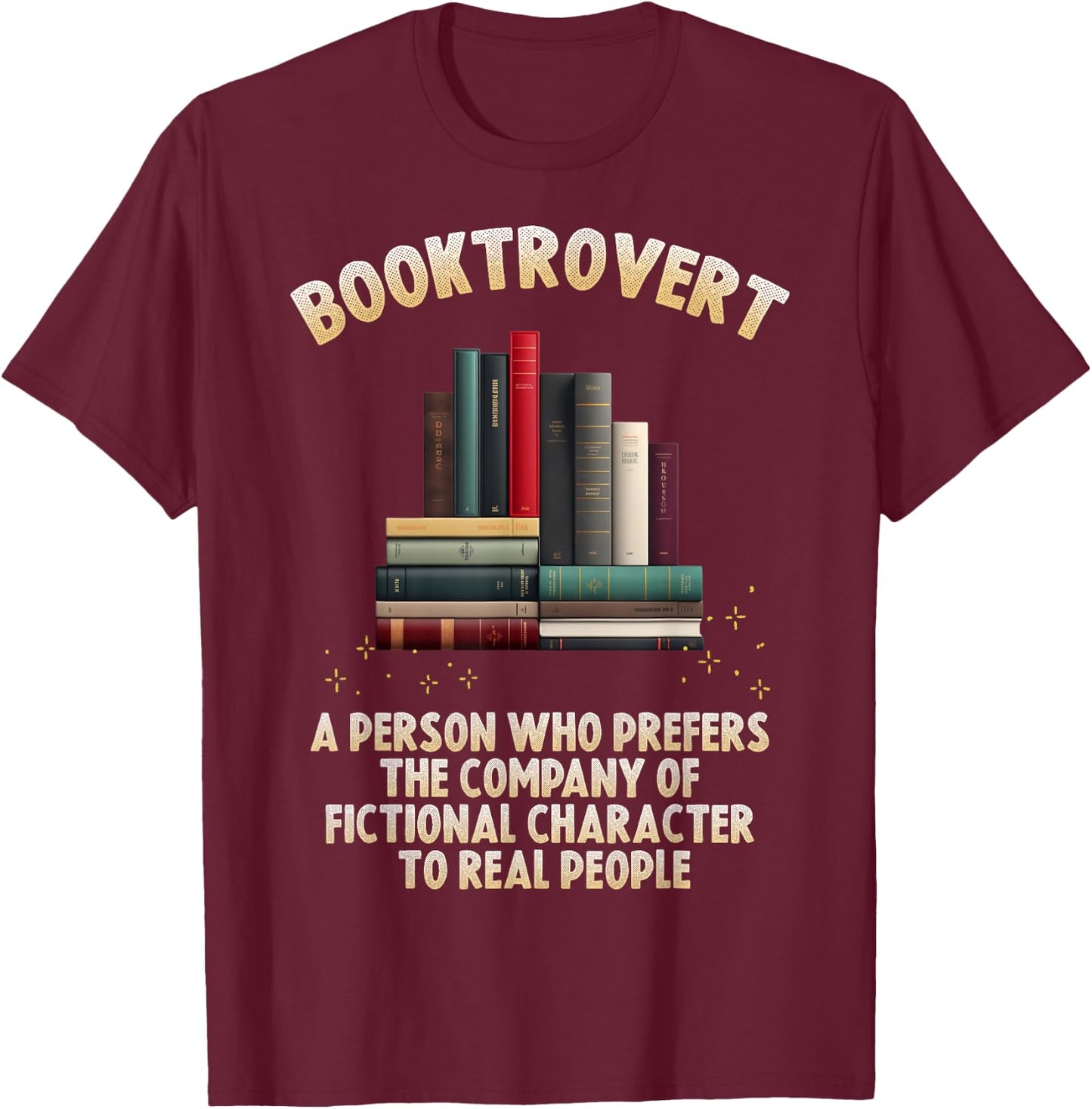 Booktrovert T-Shirt - T-Shirt | Maroon