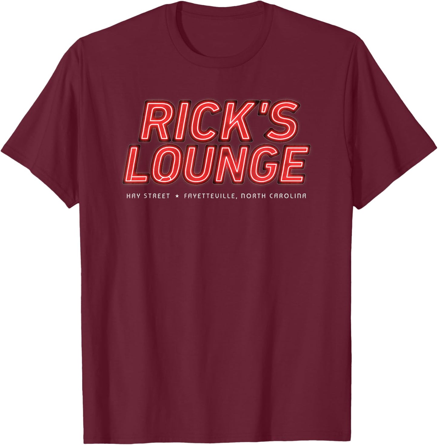 American Marauder: Rick's Lounge Fayetteville NC T-Shirt - T-Shirt | Maroon