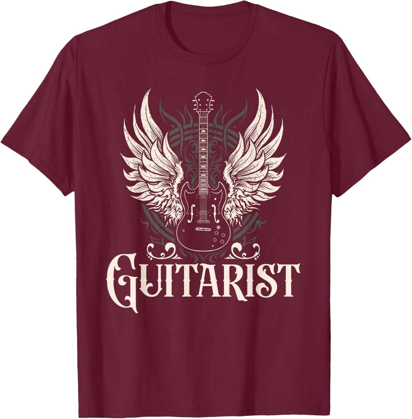 Guitarist, musician, guitar, guitar player T-Shirt - T-Shirt | Maroon
