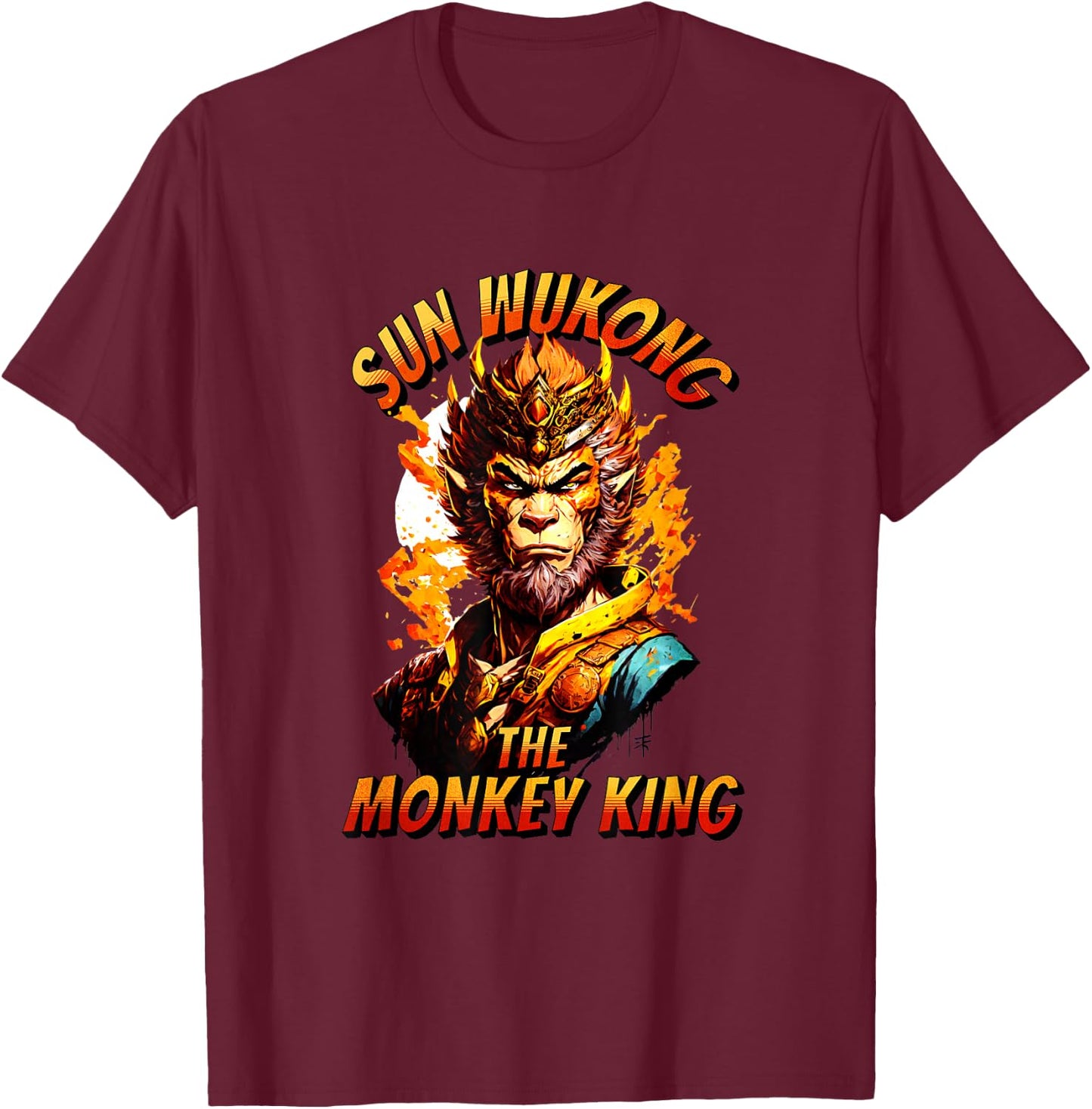 Sun Wukong - The Monkey King T-Shirt - T-Shirt | Maroon