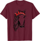 Horse Bandana for Horseback Riding Horse Lover T-Shirt - T-Shirt | Maroon
