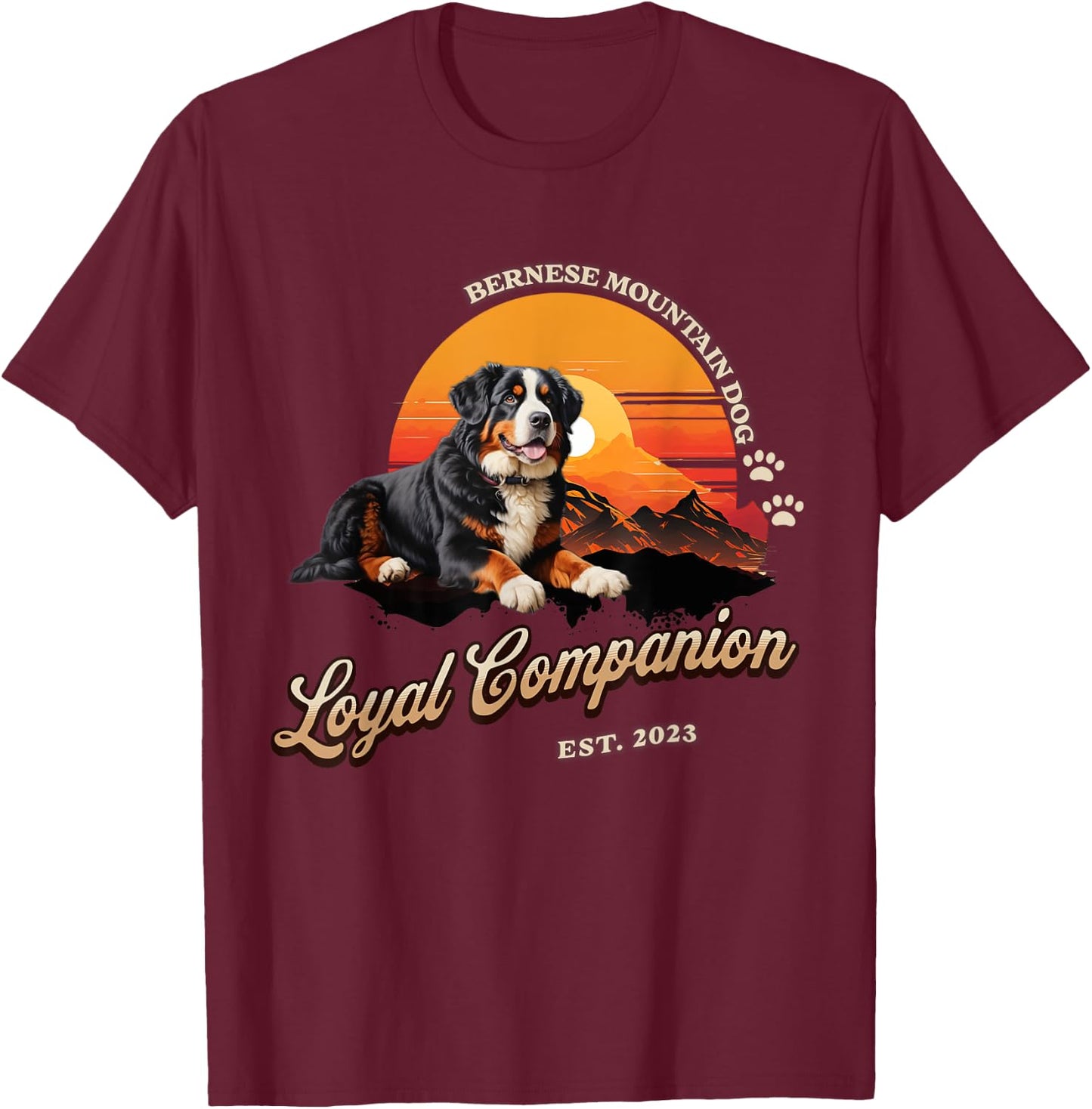 Bernese Mountain dog Shirt. Bernese Mountain dog Men Women T-Shirt - T-Shirt | Maroon