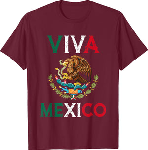 Mexican Independence Day Mexico Eagle Mexico Viva Mexico T-Shirt - T-Shirt | Maroon