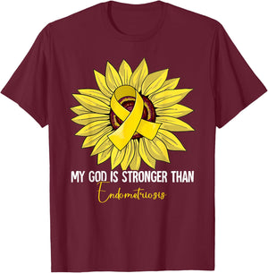 Endometriosis Awareness Gifts Endometriosis Awareness - Black, -Adults, Short Sleeve, Small T-Shirt - T-Shirt | Maroon