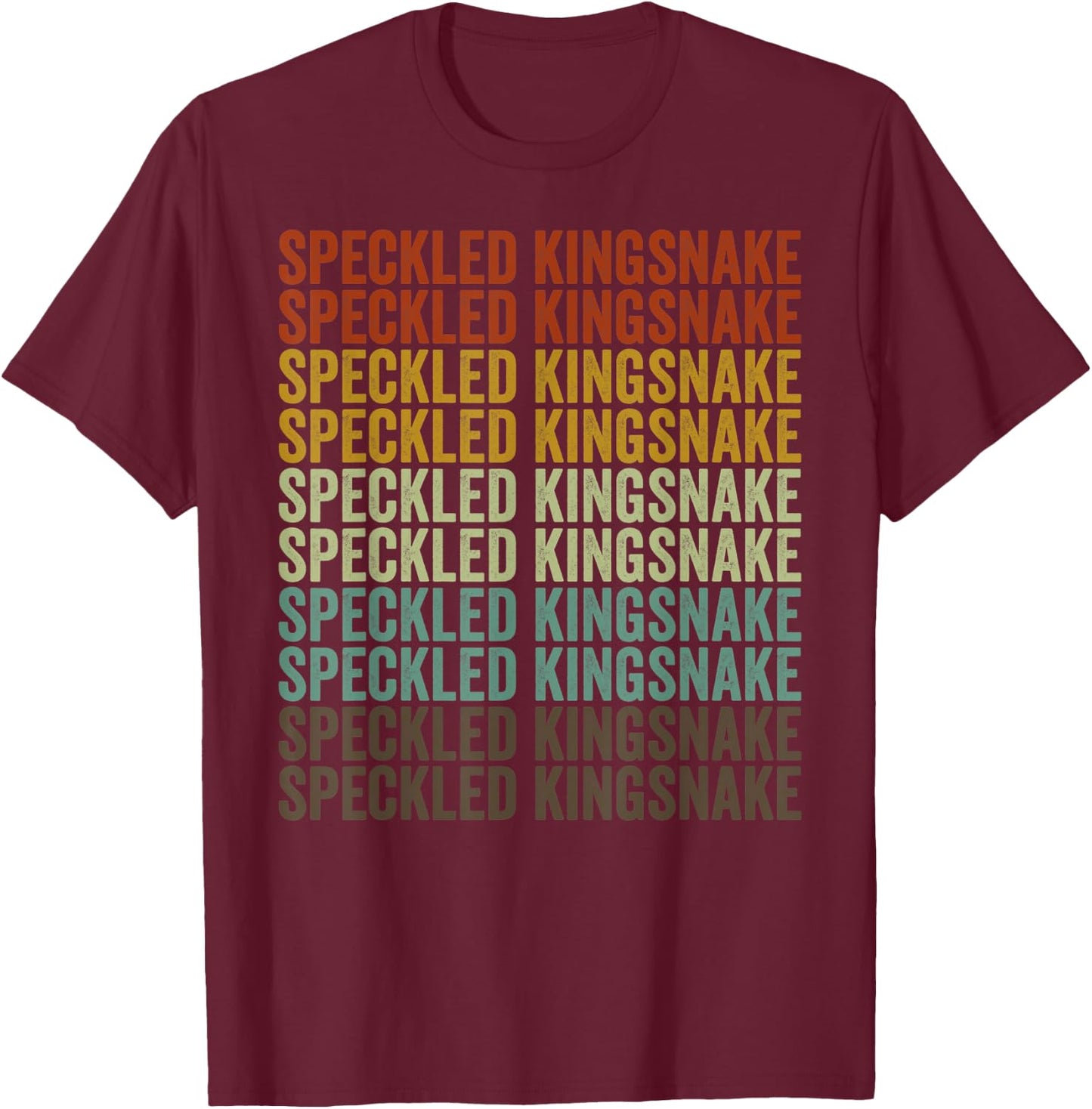 Speckled Kingsnake Retro T-Shirt - T-Shirt | Maroon