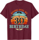 Diving Into My 30 Year Old Birthday Sky Diving Parachute T-Shirt - T-Shirt | Maroon