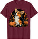 Pumpkin Welsh Corgi costume on Welsh Corgi Halloween T-Shirt - T-Shirt | Maroon