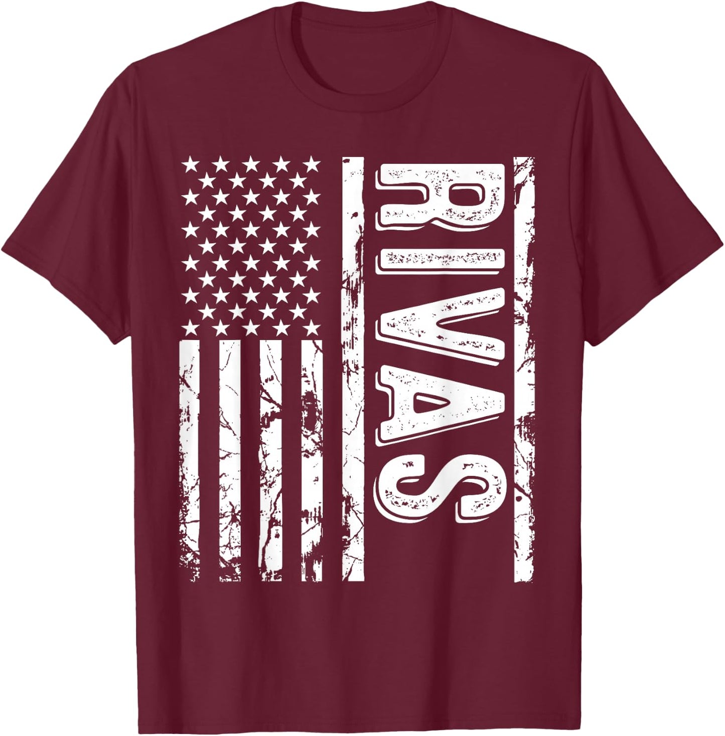 Rivas Last Name Funny Surname Team Rivas Family Reunion T-Shirt - T-Shirt | Maroon