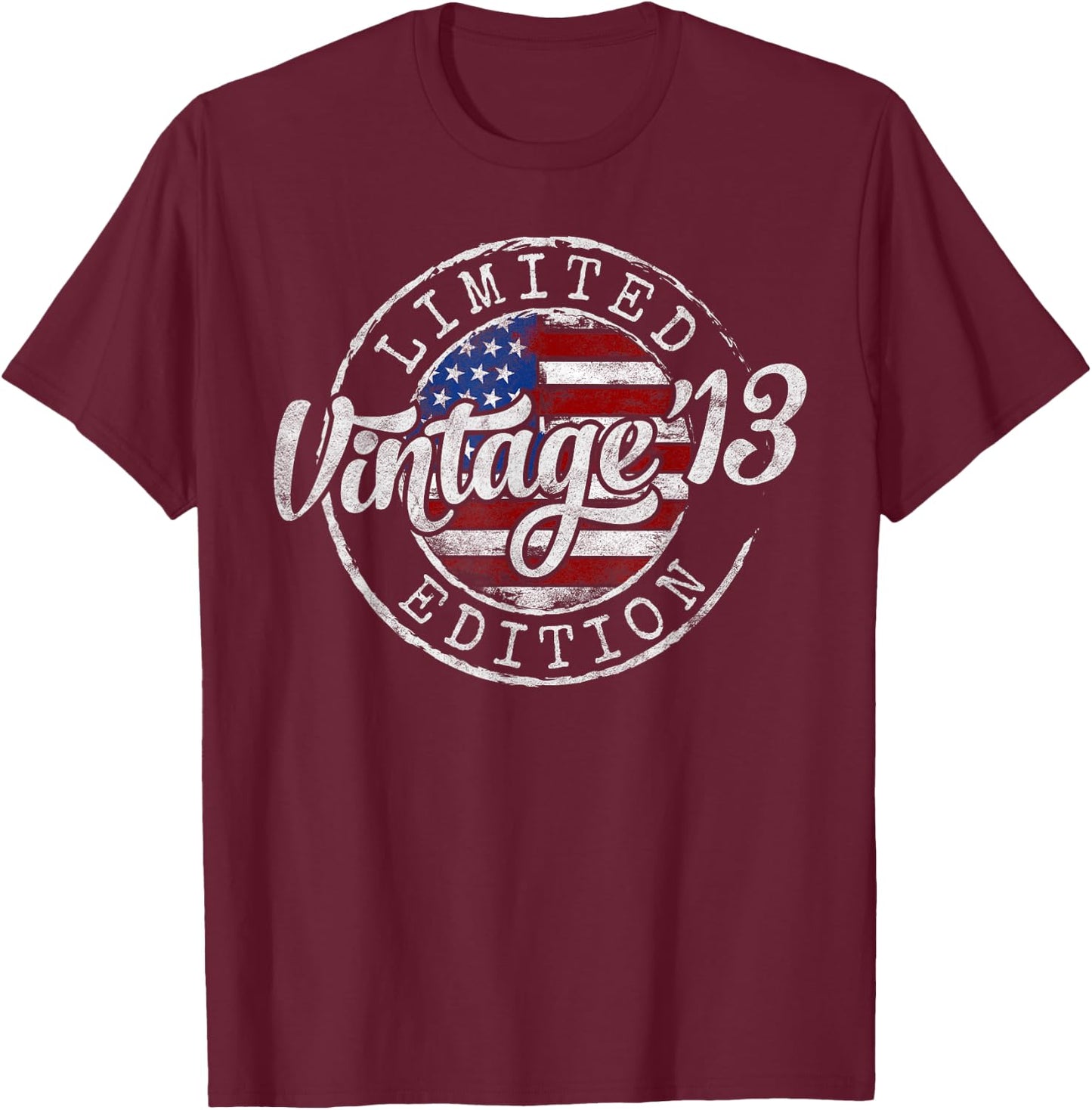 Vintage 2013 12th Birthday Gifts for Boy Girl 12 Year Old T-Shirt - T-Shirt | Maroon
