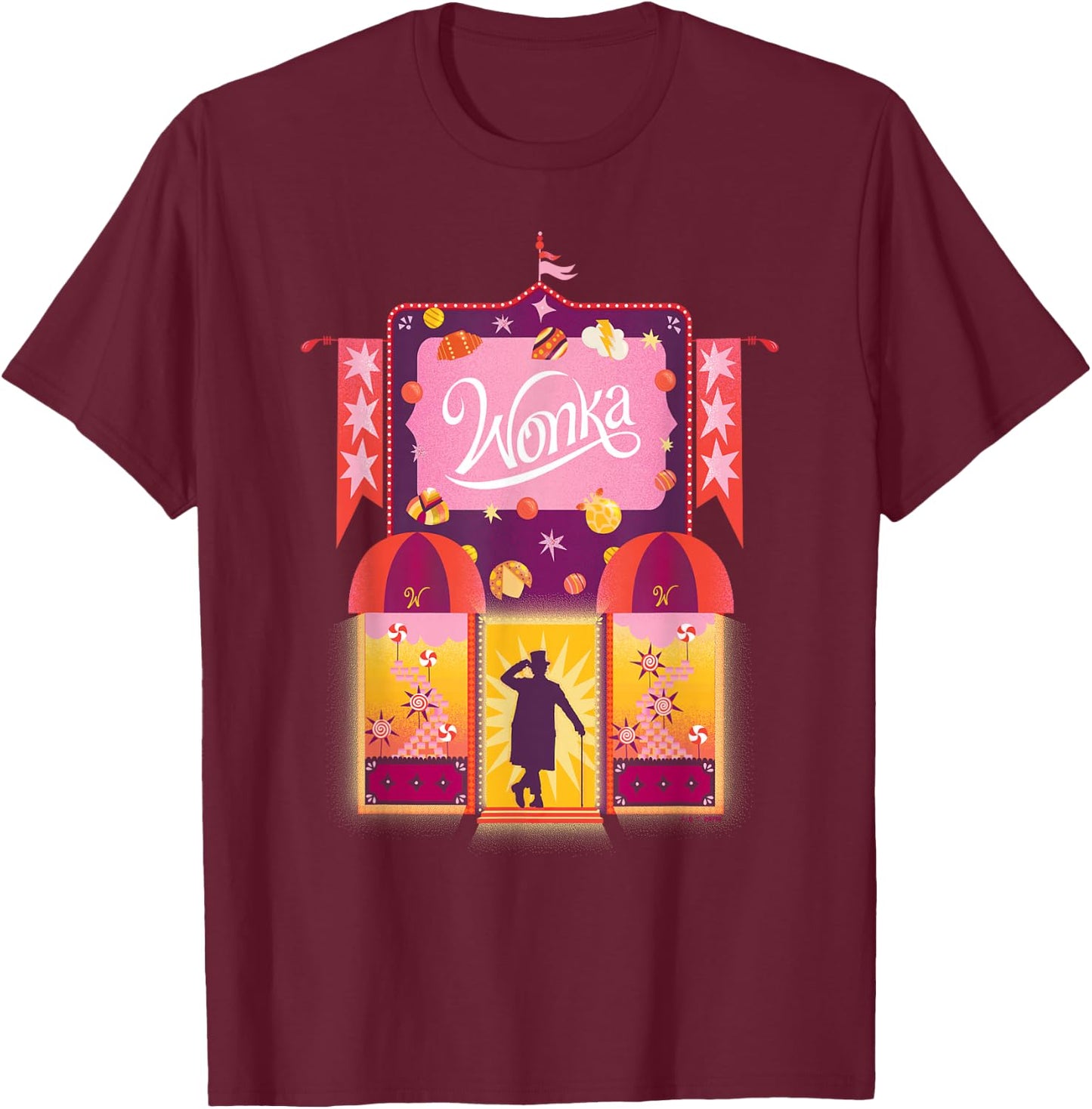 Wonka Shop T-Shirt - T-Shirt | Maroon