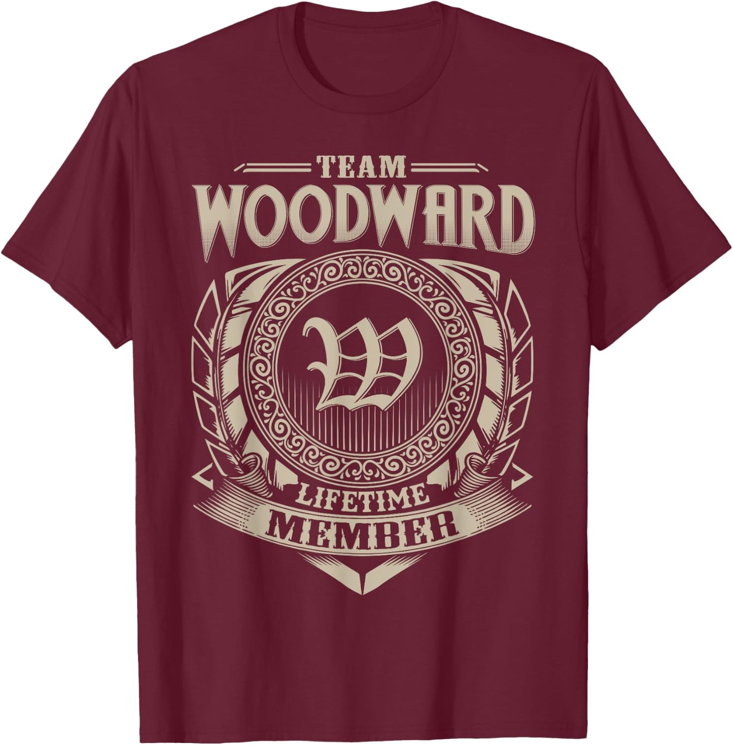 Team WOODWARD Lifetime Member WOODWARD Name Personalized T-Shirt - T-Shirt | Maroon