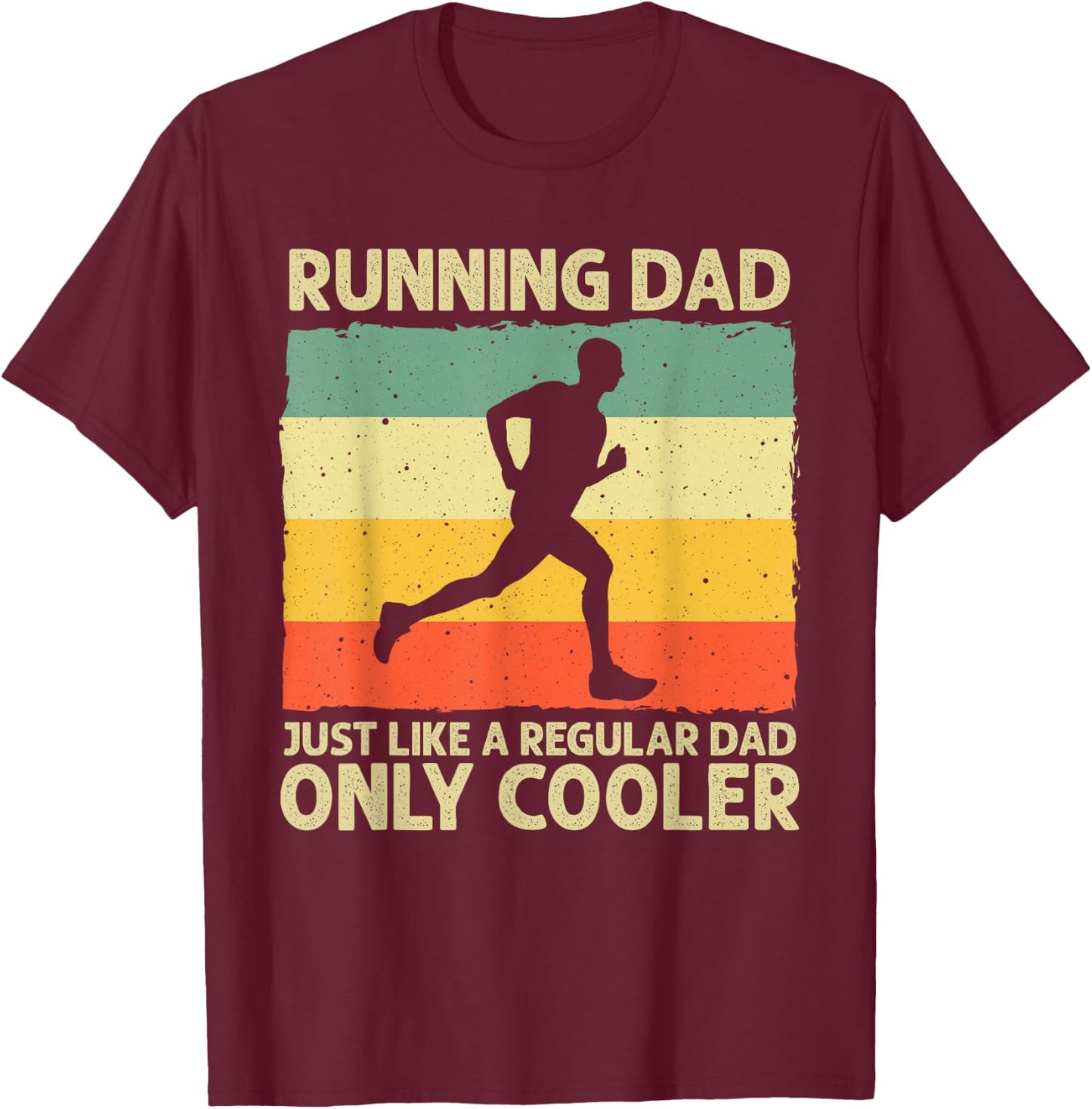 Funny Running Dad Marathon Runner Coach Marathoner Small T-Shirt - T-Shirt | Maroon