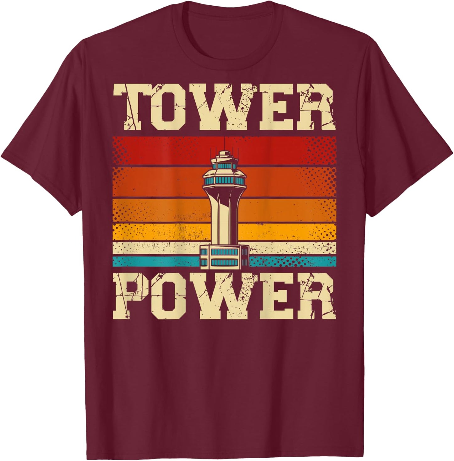 Tower Power Flight Control T-Shirt - T-Shirt | Maroon