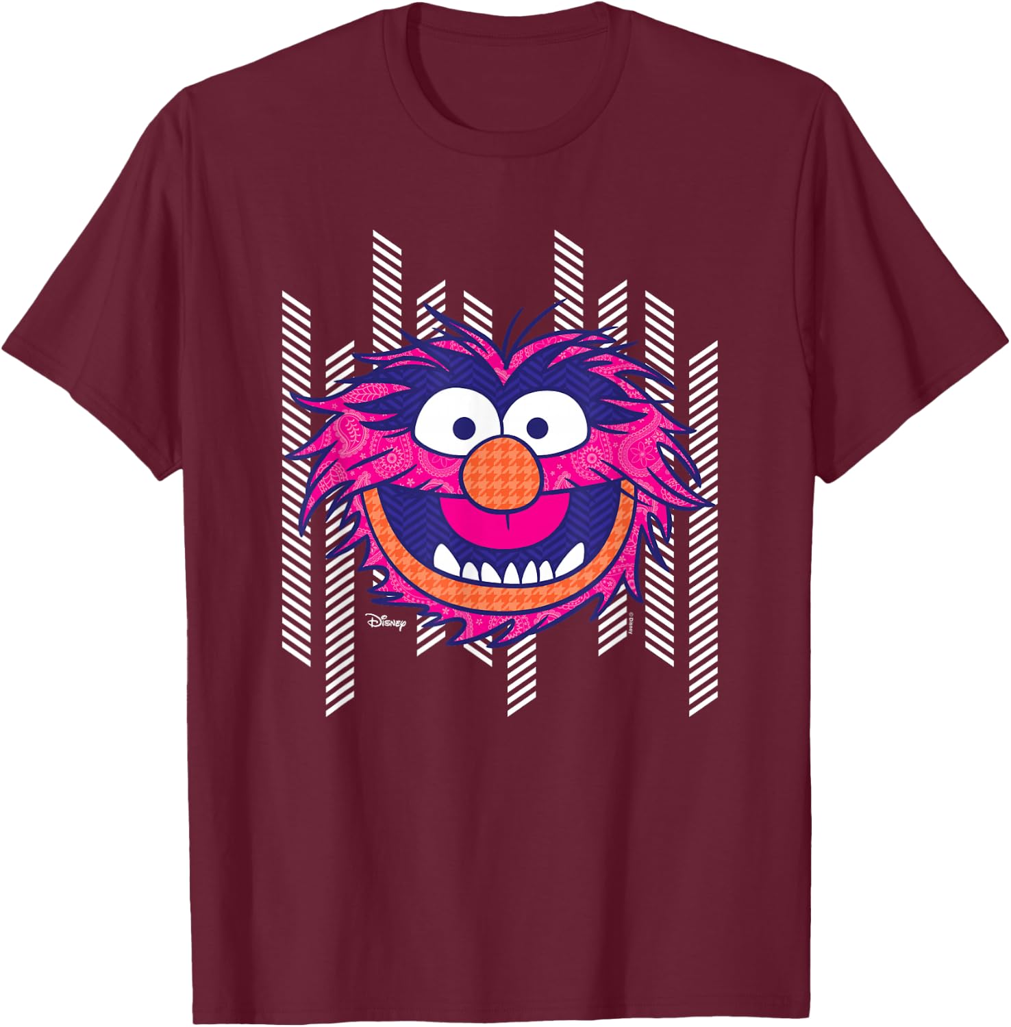 The Muppets - Animal Patterned Head T-Shirt - T-Shirt | Maroon