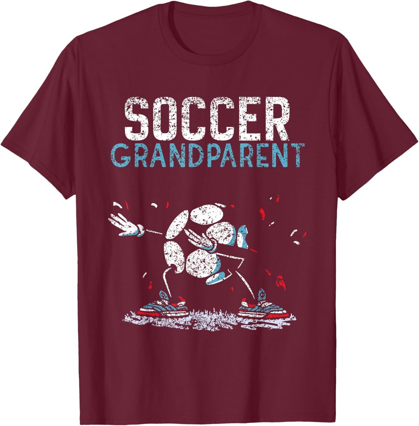 Soccer Grandparent Game Match Football Player T-Shirt - T-Shirt | Maroon