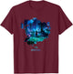 Avatar Na'vi in Pandora Jungle at Night with Logo T-Shirt - T-Shirt | Maroon