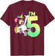 SpongeBob SquarePants Sandy I'm 5 Birthday T-Shirt - T-Shirt | Maroon