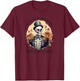 Skeleton in Tux & Top Hat Always Halloween in My Head! T-Shirt - T-Shirt | Maroon