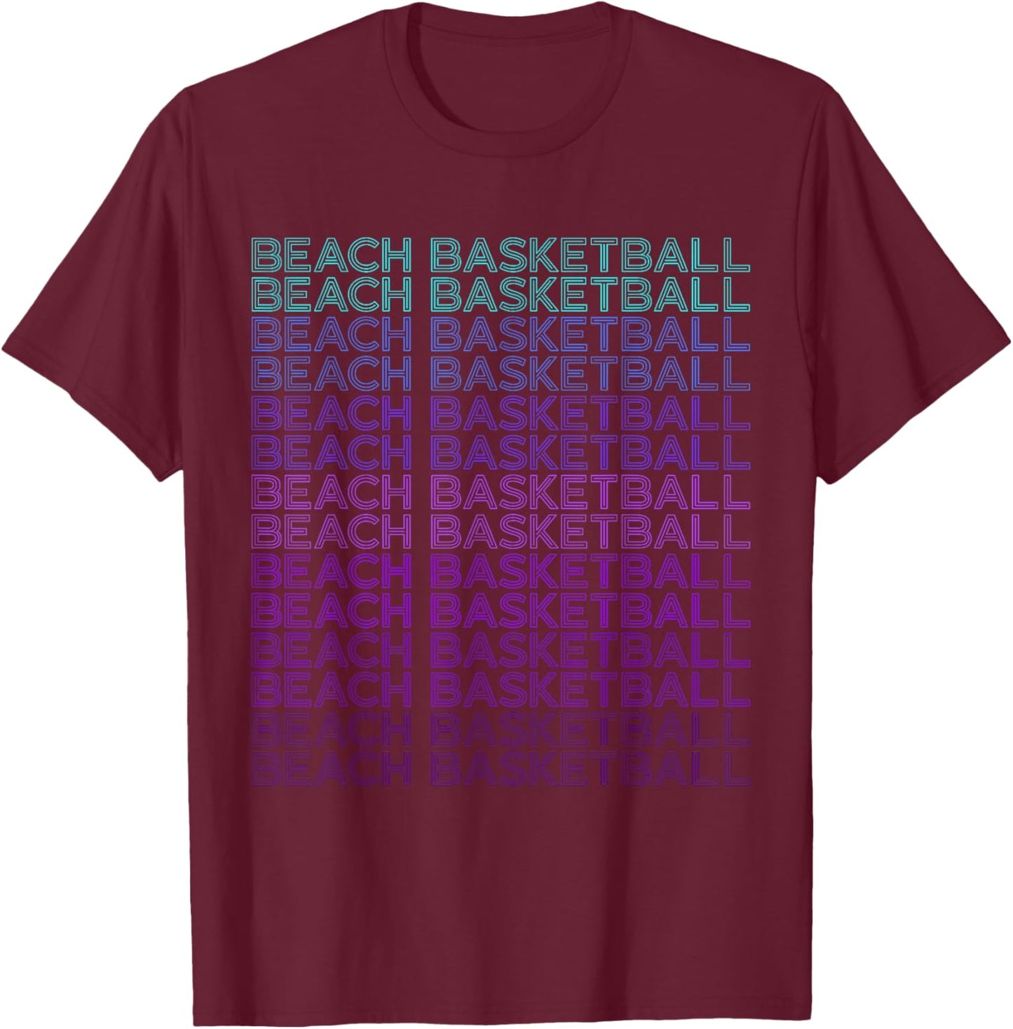 Beach Basketball T-Shirt - T-Shirt | Maroon