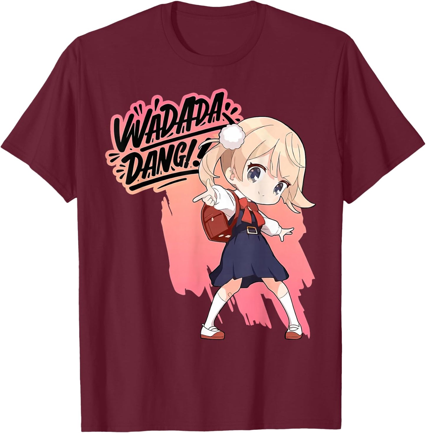 Wadada Dang Shigure Ui Loli Dance Dancing Anime Girl T-Shirt - T-Shirt | Maroon