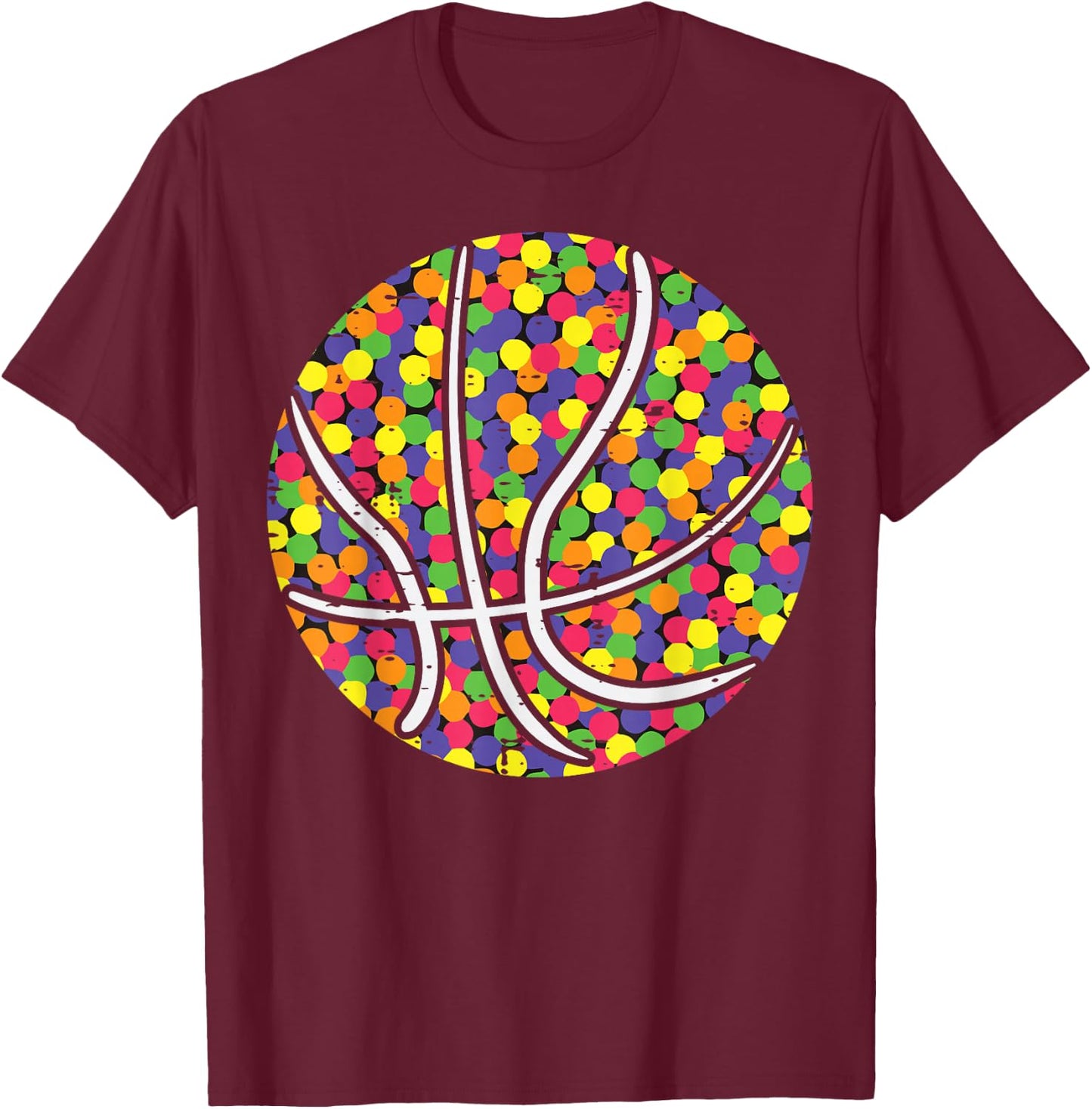 Basketball Dots International Dot Day Boys Kids Men Women T-Shirt - T-Shirt | Maroon
