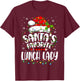 Santa Favorite Lunch Lady Christmas School Cafeteria Worker T-Shirt - T-Shirt | Maroon