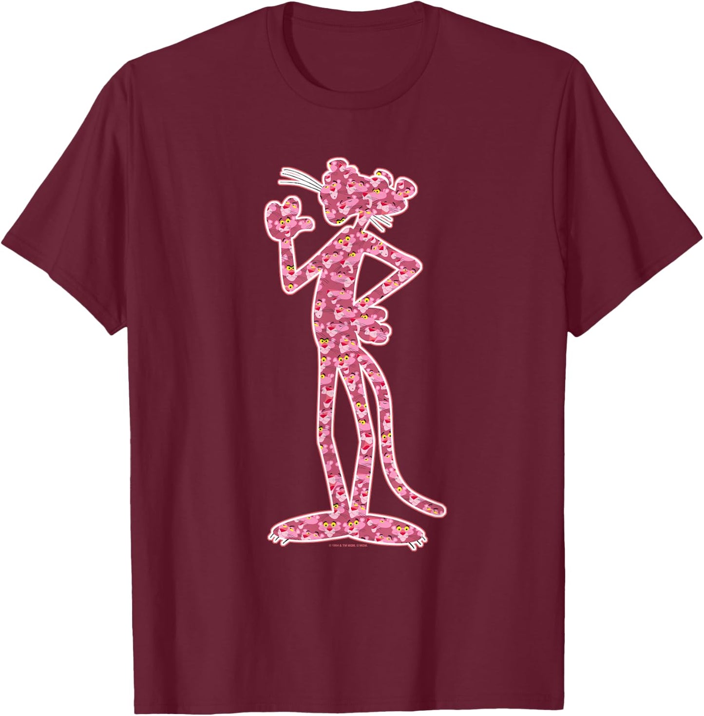 Pink Panther Heads T-Shirt - T-Shirt | Maroon
