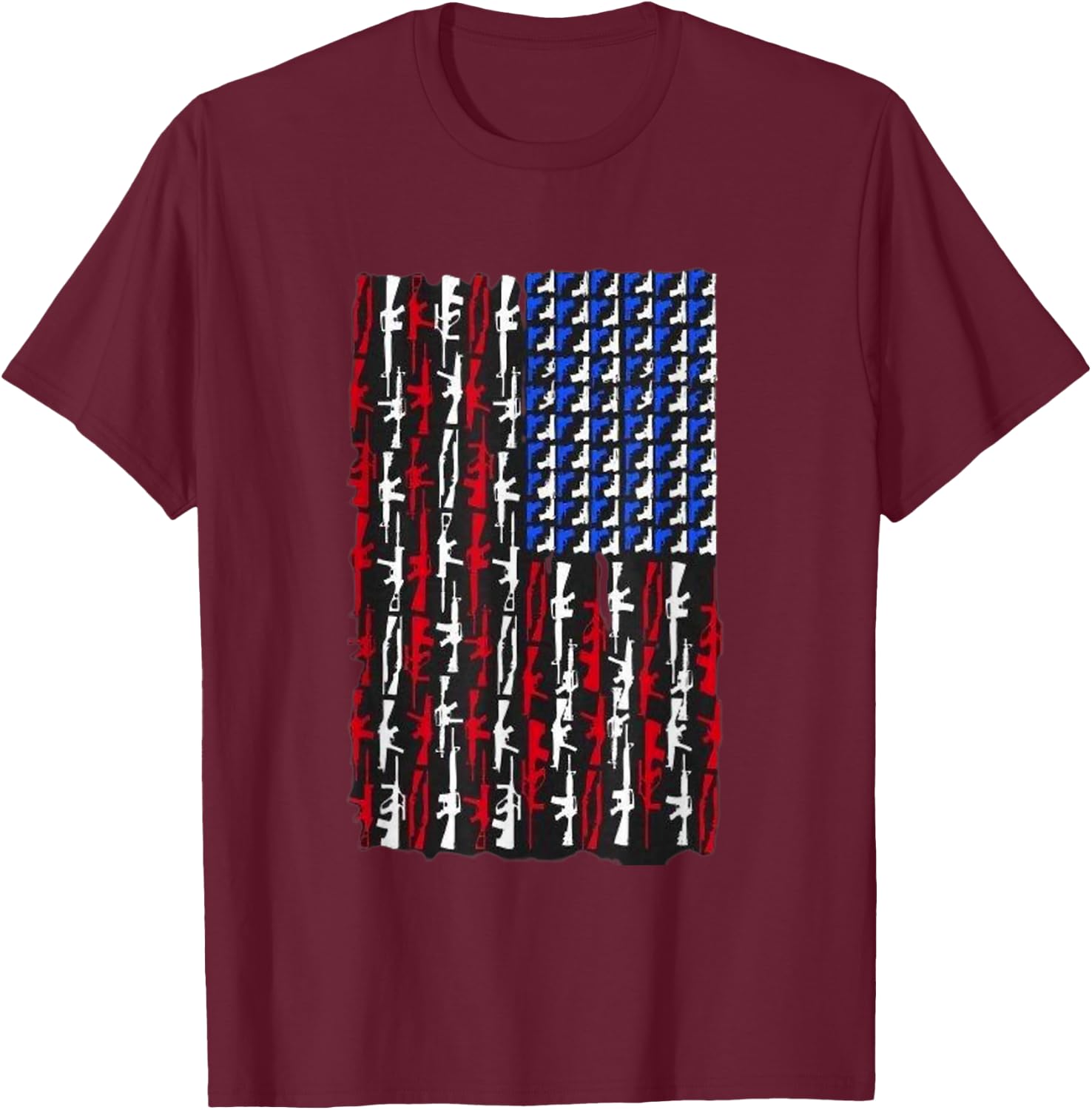 American Flag 2nd Amendment Freedom Flag T-Shirt - T-Shirt | Maroon