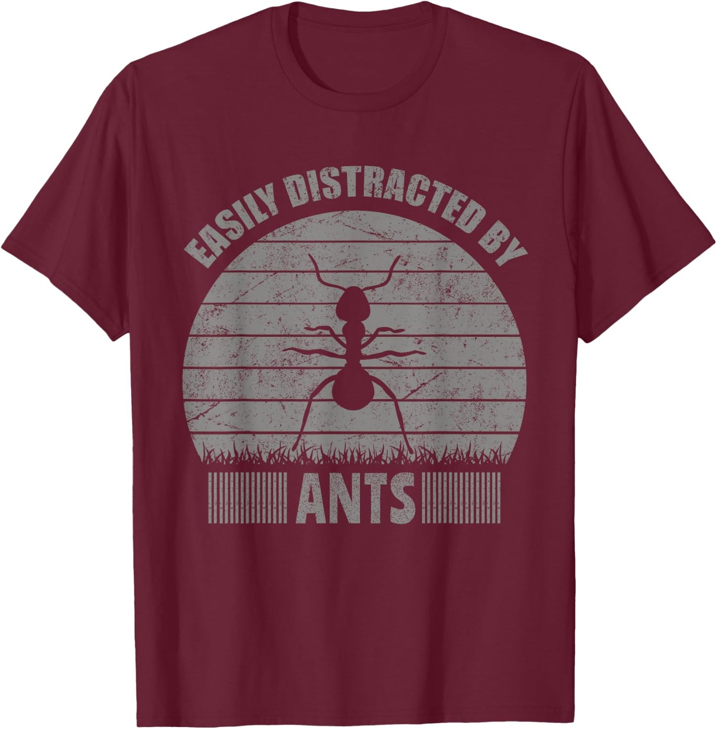 Ants Bugs Shirt | Easily Distracted By Ants For Youth & Kids T-Shirt - T-Shirt | Maroon