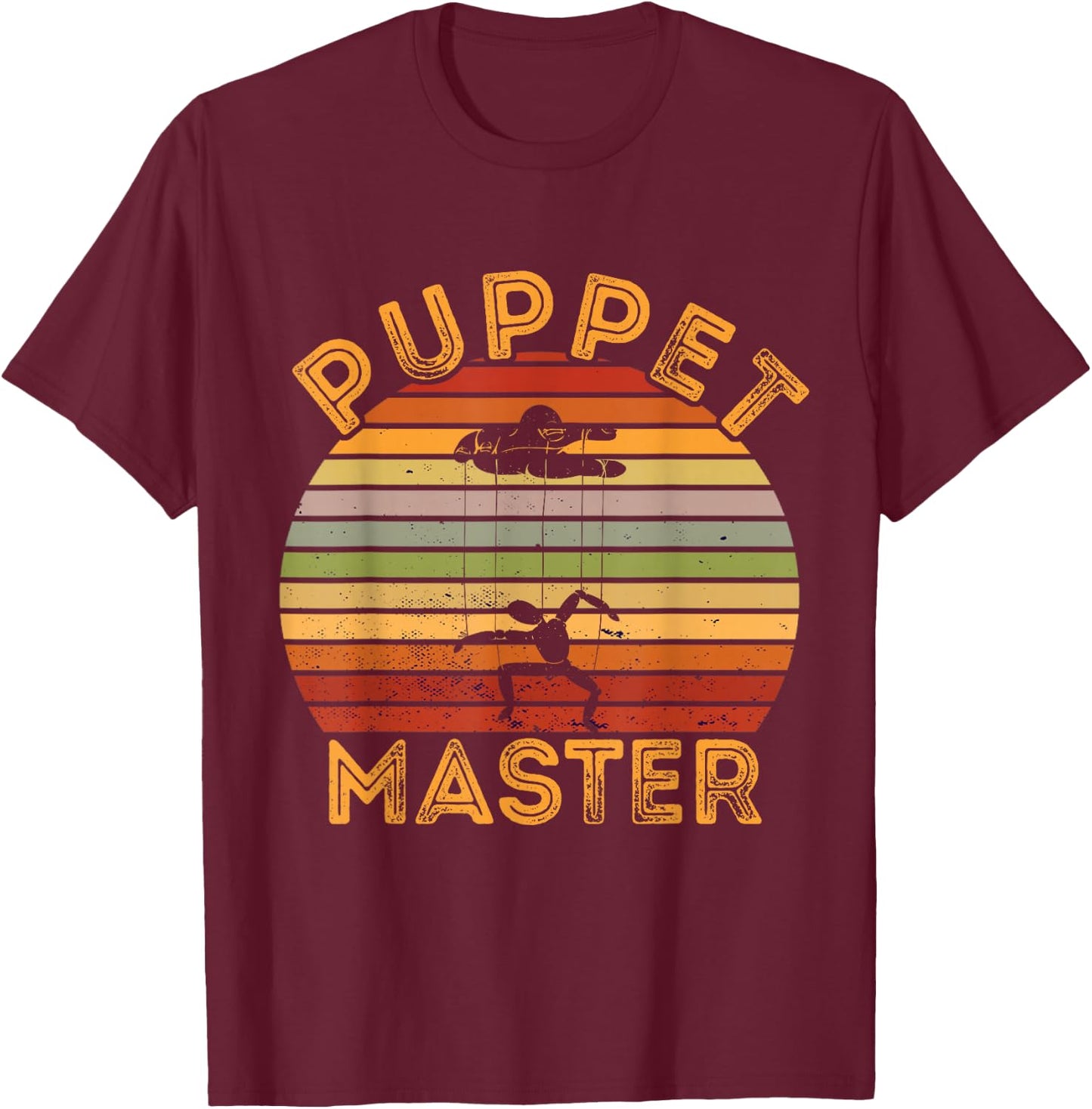 Puppet Master Retro Ventriloquist Ventriloquism Puppeteer T-Shirt - T-Shirt | Maroon