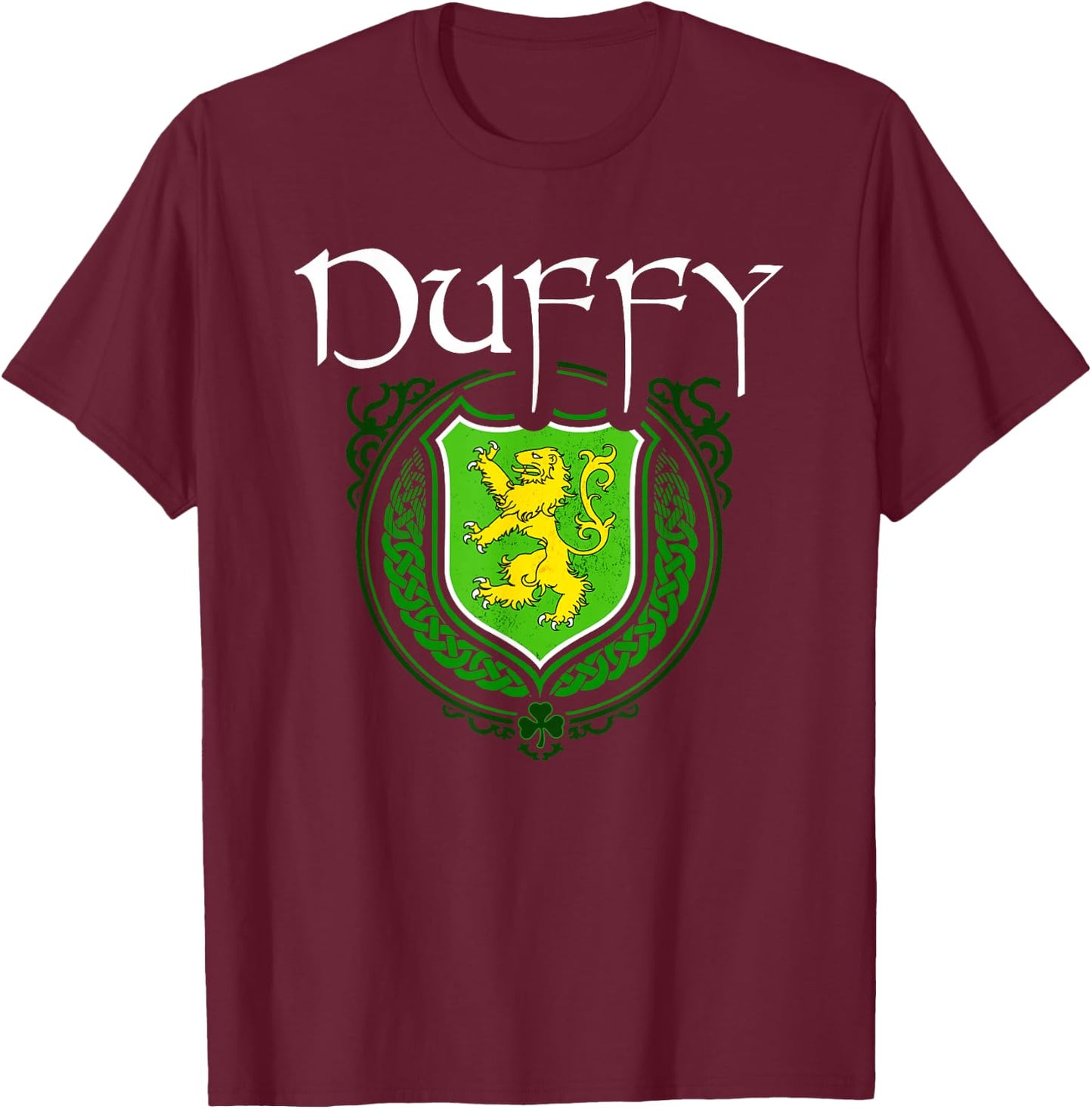 Duffy Surname Irish Clan Tartan Badge Ireland T-Shirt - T-Shirt | Maroon
